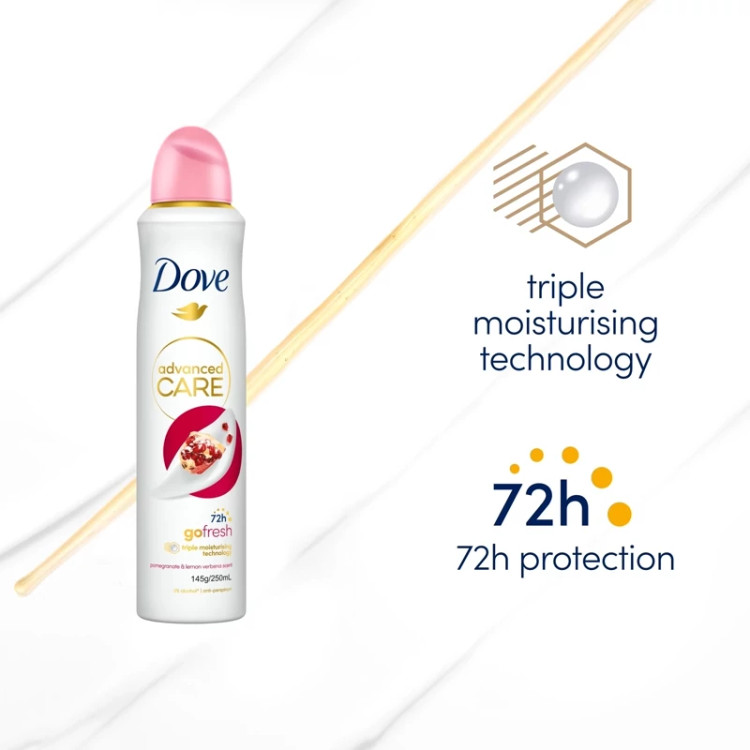 اسپری داو انار و لیمو وِربِنا Dove Advanced Care Go Fresh