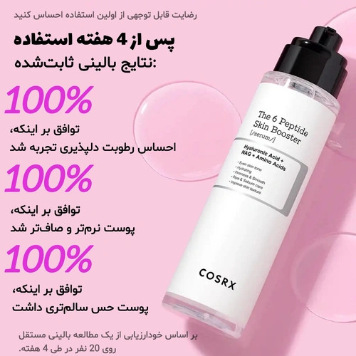 سرم بوستر تقویت کننده پوست با 6 پپتید کوزارکس